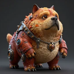 a strange sci fi fat dog creature design by neville page, ken barthelmey, sharp focus, trending on artstation, cinematic lighting, hyper realism, octane render, 8 k, hyper detailed, vivid, ultra detailed, highly detailed, zbrush, concept art, creature design