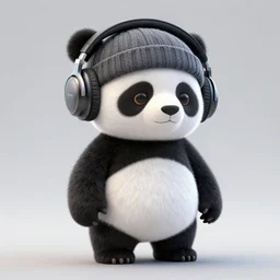 stoned panda with headphones and knitted cap, extremely detailed, sharp focus, wide view, full body pose, smooth, digital illustration, by james jean, by rossdraws, frank franzzeta, mcbess, sakimichan, brosmin, danton fadeev, steve simpson