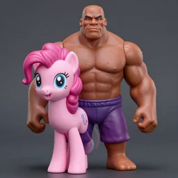 pinky pie mike tyson my little pony, neca!!! pretty! beautiful! mike tyson muscular very detailed realistic action figure by neca face close up mid body in the style of neca, character by neca, film still, bokehs