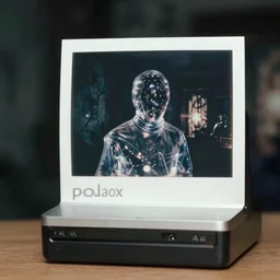 polaroid photo of a ugly transparent figure high detailed sharp focus dark horror night interior