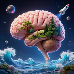 epic professional digital art of 🧠 🫀 💍 🌳 🌊 🚀, best on artstation, cgsociety, wlop, cosmic, epic, stunning, gorgeous, much detail, much wow, masterpiece