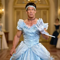 john cena cosplaying as cinderella