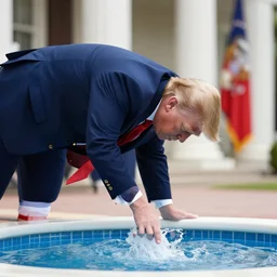 donald trump dunking, realistic, clean, detailed