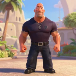 dwayne johnson pixar animation