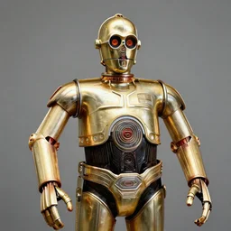 portrait photo still of real life c 3 po, 8 k, 8 5 mm f 1. 8