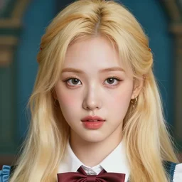 beautiful hyper realistic photograph of pretty blonde korean girl alice, alice in wonderland, dj sura face, close up portrait, artgerm, ilya kuvshinov
