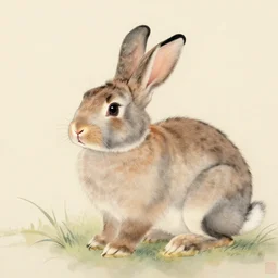 rabbit in the style of huachong artstation