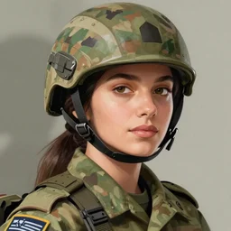 Mia Khalifa as a soldier, closeup character art by Donato Giancola, Craig Mullins, digital art, trending on artstation