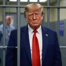 screenshot from arrested development, donald trump as george bluth sr. in prison