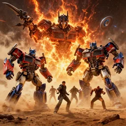 epic battle, sandstorm, space, Action movie, fire, Prometheus (2012), starwars, pacific rim, in the Movie transformers, in the Movie Mad Max: Fury Road (2015), avengers, guardians of the galaxy, in the Movie blade runner 2049, by drew struzan