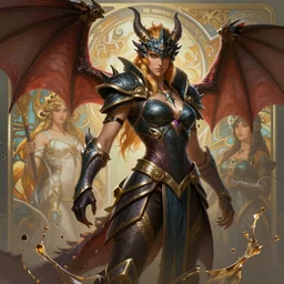 fae dragon ashe from league of legends, splash art, path traced, octane render, highly detailed, high quality, digital painting, hd, alena aenami and artgerm, karol bak, alphonse mucha, tom bagshaw