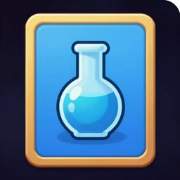 videogame, card, icon of a potion flask, artstation, rpg, digital art, vibrant & colorful background, dark souls, runescape, skyrim, final - fantasy, diablo - 3