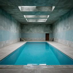 backrooms swimming pool liminal space by zdzislaw beksinski