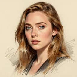 a beautiful artwork portrait sketch of elizabeth olsen by Charles Dana Gibson featured on artstation