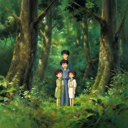forest, in the style of studio ghibli, j. c. leyendecker, greg rutkowski, artem