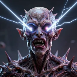 eyeless exploding jason fused with a weirdly poltergeist lovecraft space demon in agony, spiky skin, creepy, melting, bright laser beams, creepy, photo, portrait, 3 d, high details, intricate details, by vincent di fate, artgerm julie bell beeple, 9 0 s, smooth gradients, volumetric lightning, high contrast, duo tone, depth of field, very coherent symmetrical artwork