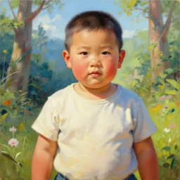 portrait painting of a 4 5 - year - old middle - aged, robust, simple and honest, like sun hongleiby wenjun lin, irakli nadar, bright colors, octopath traveler, wenjun lin, unreal engine 5 highly rendered, global illumination, radiant light, detailed and intricate environment