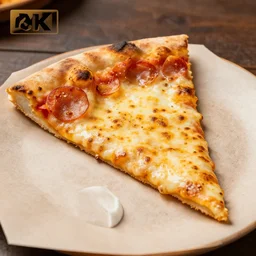 a cheesy slice of pizza, professional photography, cinematography, 4 k, hd