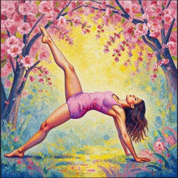🤸🌺, kinetic pointillism