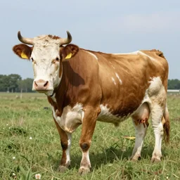 a very ver long cow, photograph, realistic