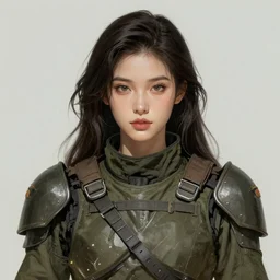 a professionally painted portrait of an attractive young woman clothed in military-style battle armor, olive skin, long dark hair, beautiful bone structure, symmetrical facial features, intricate, elegant, hero shot, digital painting, concept art, smooth, sharp focus, illustration, finely detailed, from Metal Gear by Ruan Jia and Mandy Jurgens and Artgerm and William-Adolphe Bouguerea, award winning, trending on Artstation