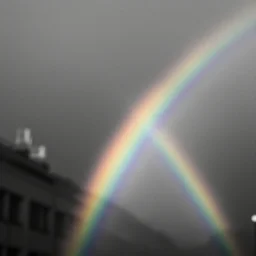 grayscale rainbow, bokeh