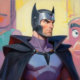 Greg Manchess portrait painting of Magneto as Overwatch character, medium shot, asymmetrical, profile picture, Organic Painting, sunny day, Matte Painting, bold shapes, hard edges, street art, trending on artstation, by Huang Guangjian and Gil Elvgren and Sachin Teng