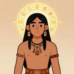 portrait of a future metaverse ayahuasca tech shaman warrior, 2 d cartoon, visionary art, symmetric, magick symbols, holy halo, shipibo patterns, sci - fi, concept art, trending on art station, 8 k digital art, by mandy jurgens, fantasy portrait art, anime