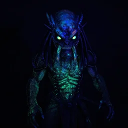 phosphorescent the predator 1 9 9 5 under blacklight, goofy