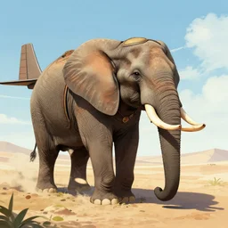 an elephant-headed aviator