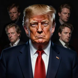 a portrait of intergalactic donald trump, grim - lighting, high - contrast, intricate, elegant, highly detailed, centered, digital painting, artstation, concept art, smooth, sharp focus, illustration, artgerm, tomasz alen kopera, peter mohrbacher, donato giancola, joseph christian leyendecker, wlop, boris vallejo