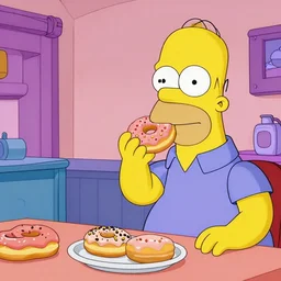 ted bundy eating donuts with homer simpson