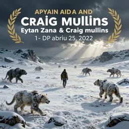post apocalyptic disaster by eytan zana and craig mullins, snowy monsters roam the wastelands