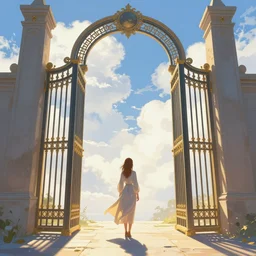 standing before the gates of god's heaven, by alena aenami, digital art, concept art, trending on artstation