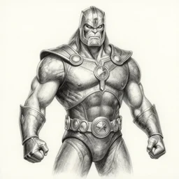 pencil drawing of he - man in doa 5, art by artgerm
