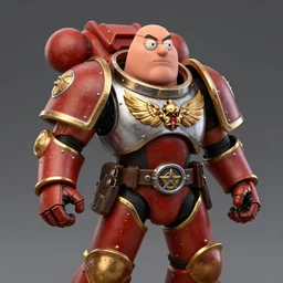 Peter Griffin in a Warhammer 40K suit, highly detailed