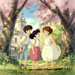 wholesome animation key shot, buenos aires in the springtime, studio ghibli, pixar and disney animation, sharp, disney concept art watercolor illustration by mandy jurgens and alphonse mucha and alena aenami, pastel color palette, dramatic lighting