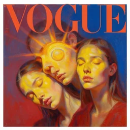 3 d, sci - fi, sun rays, sleepy fashion model face, yellow faces, cinematic, vogue cover style, poster art, light red and deep blue mood, realistic painting, intricate oil painting, high detail, figurative art, multiple exposure, poster art, 3 d, by tooth wu and wlop and beeple and greg rutkowski