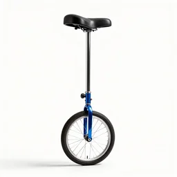 polished unicycle, photorealistic, isolated on a pure white background, centered, entire object in frame, sharp focus, soft studio lighting