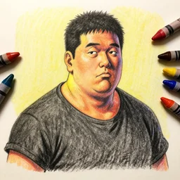 a short, ugly, slightly chubby man, illustration, graphic novel, graphite, marker art, crayon, paint, comic book, warm color palette, electric colors, tonal colors, 2 d, 8 k, natural lighting, amoled, moody lighting, diffraction grading, cel shading : : katsuhiro otomo