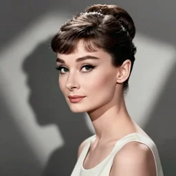 audrey hepburn as orian in the style of modern bijin-ga by  Ichiro Tsuruta