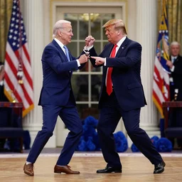 joe biden and donald trump, dancing