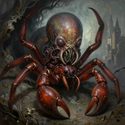 epic hyperdetailed portrait of 🐙🕷 lurking in the shadows. cthulhu. highly detailed portrait, rococo, digital painting, artstation, concept art, intricate, elegant. art by craig mullins and artgerm and greg rutkowski and alphonse mucha, masterpiece. misty cityscape