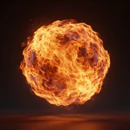 photography of a highly detailed fireball, floating in the air. magic, fantasy, uhd, hq, octane render, greg rutkowski, artstation, studio shot.