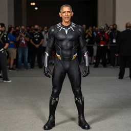 barack obama cosplaying as black panther, dragoncon, full length, full resolution, full frame, 3 5 mm, f / 2. 8