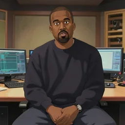 kanye if he was in a studio ghibli netflix anime