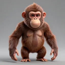 vladimir putin is anthropomorphic monkey, 3 d render, by famous artist, horror