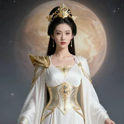 portrait of the powerful empress of the solar system in the style of jean - honore fragonard. glowing, ornate and intricate linework, stunning, dynamic lighting, ultrafine and hyperdetailed.