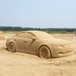 sedan sand sculpture