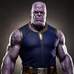 punk thanos, tattooed, backlight